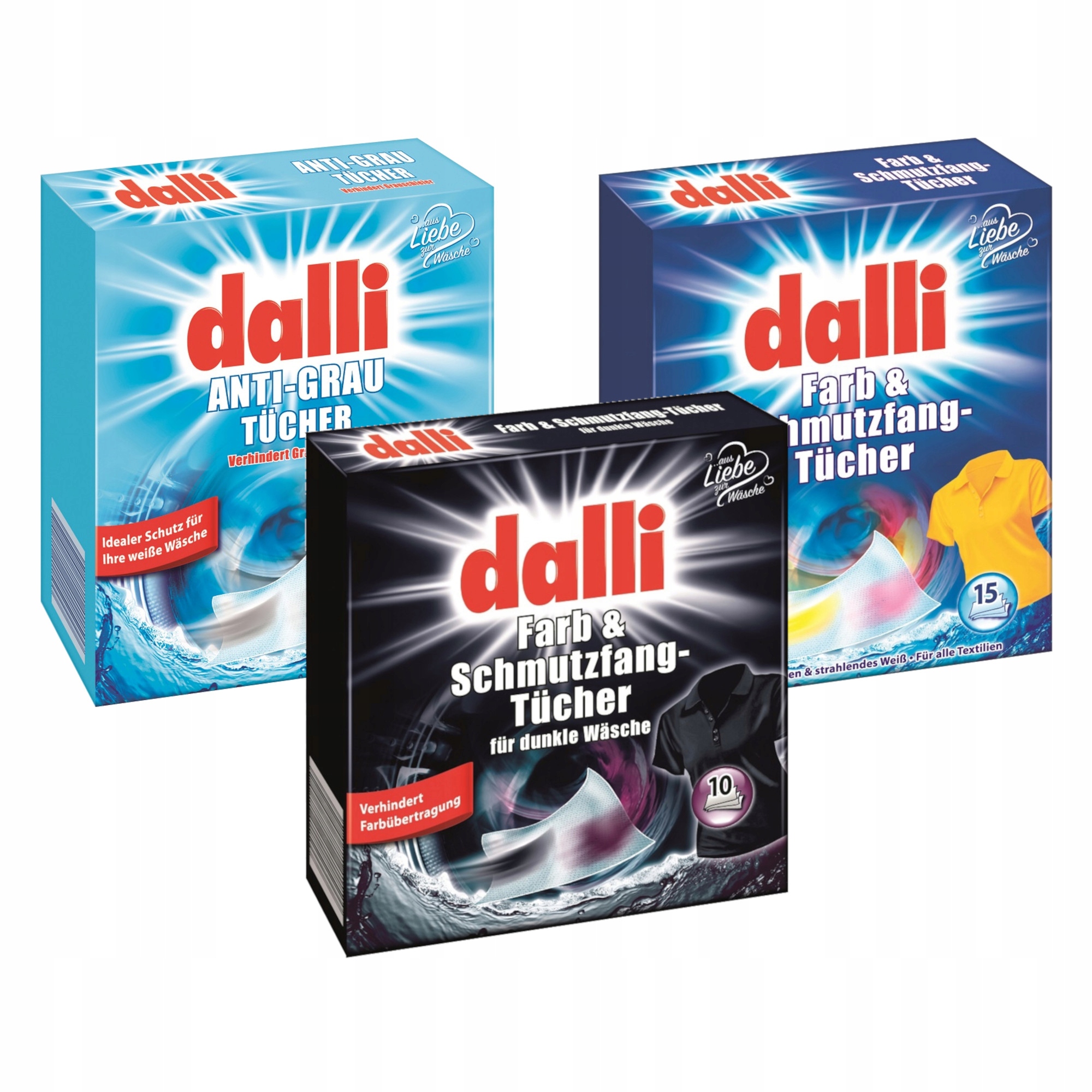 

Chusteczki do prania Dalli białe kolor czarne MIX