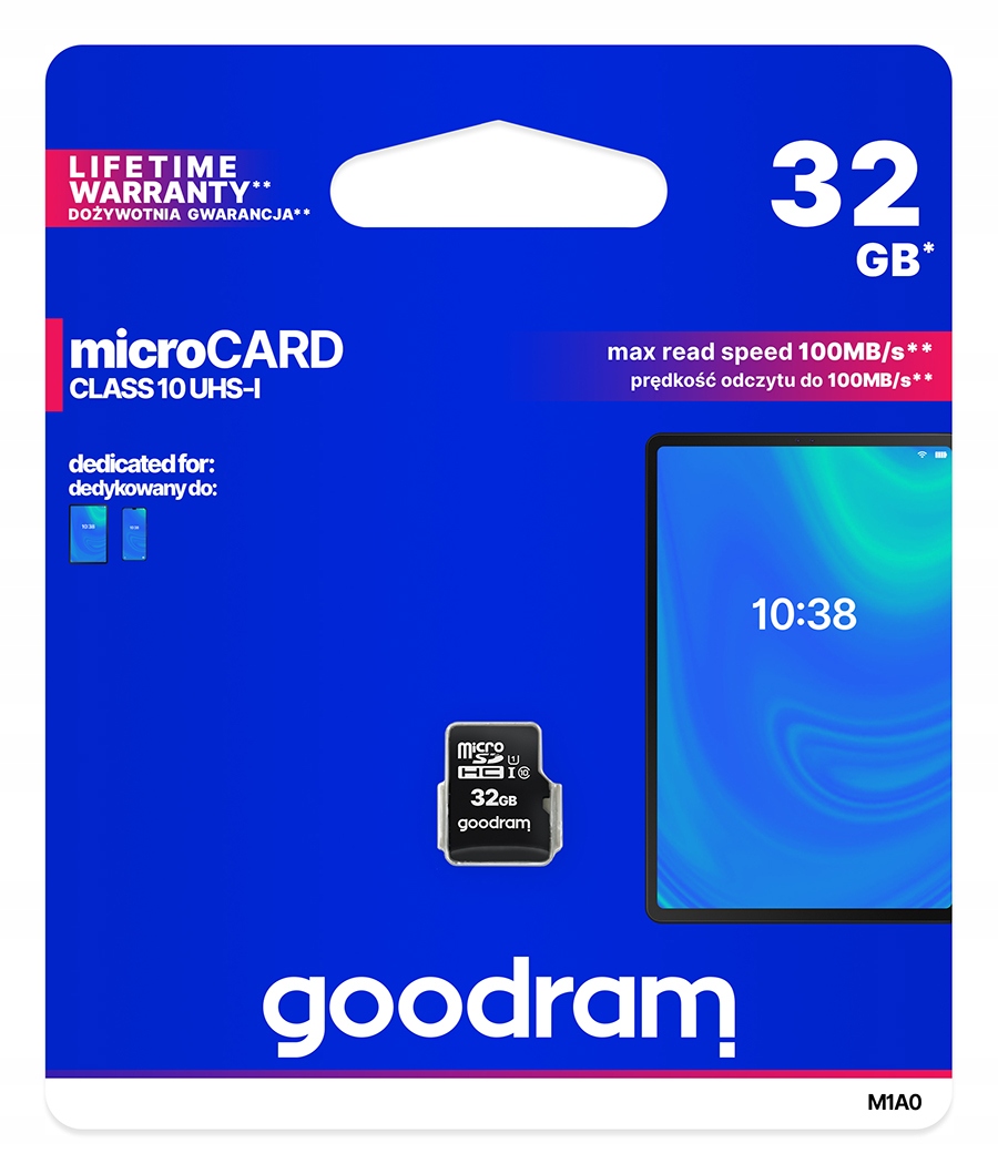 

Micro Sd 32GB GoodRAM Class10 UHS1 M1AA-0320R11