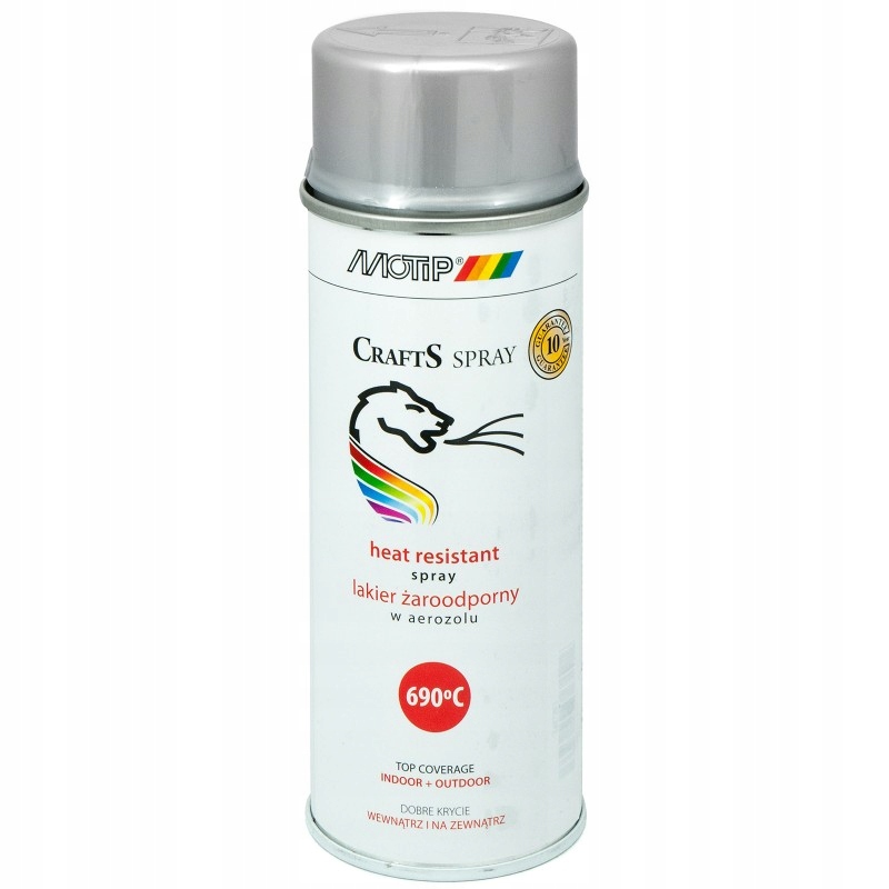 Lakier żaroodporny Motip Crafts srebrny 400 ml