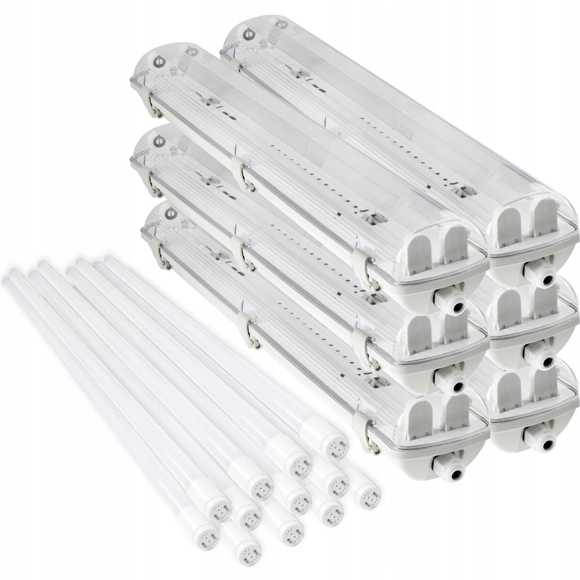 

6x Oprawa Hermetyczna 60cm 12x Świetlówka Led 9W