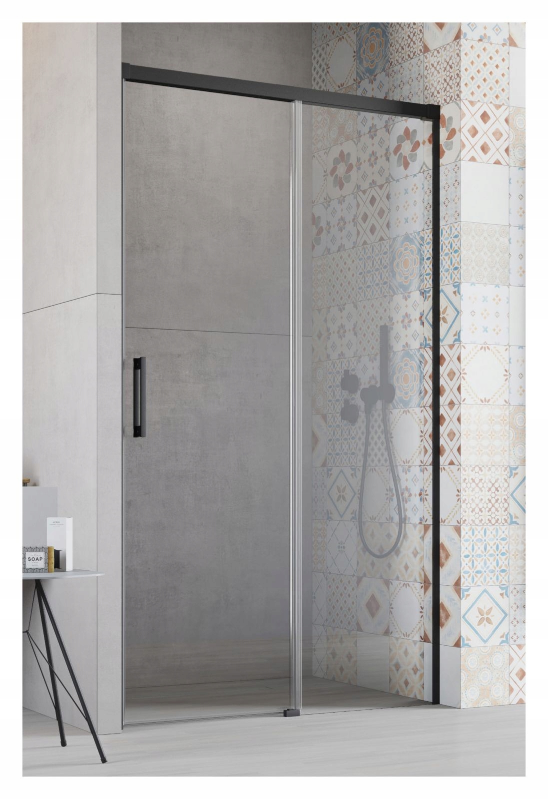 Drzwi wnękowe prysznic Idea Black DWJ 100 P czyste Rodzaj drzwi do wnęki