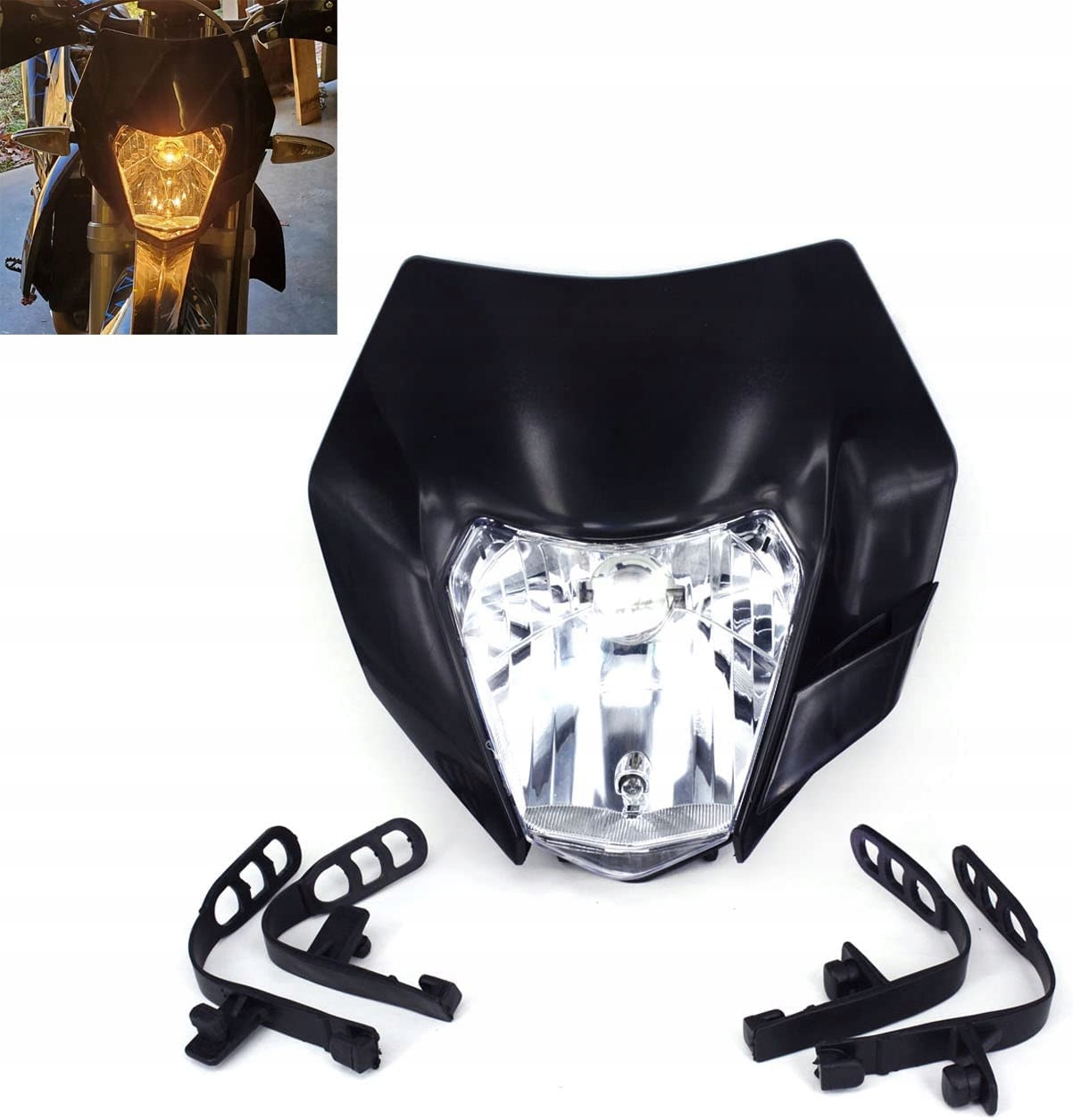 845x7 - ОБТЕКАТЕЛЬ ПЕРЕДНИЙ С ОТРАЖАТЕЛЕМ ЛАМПА CROSS ENDURO