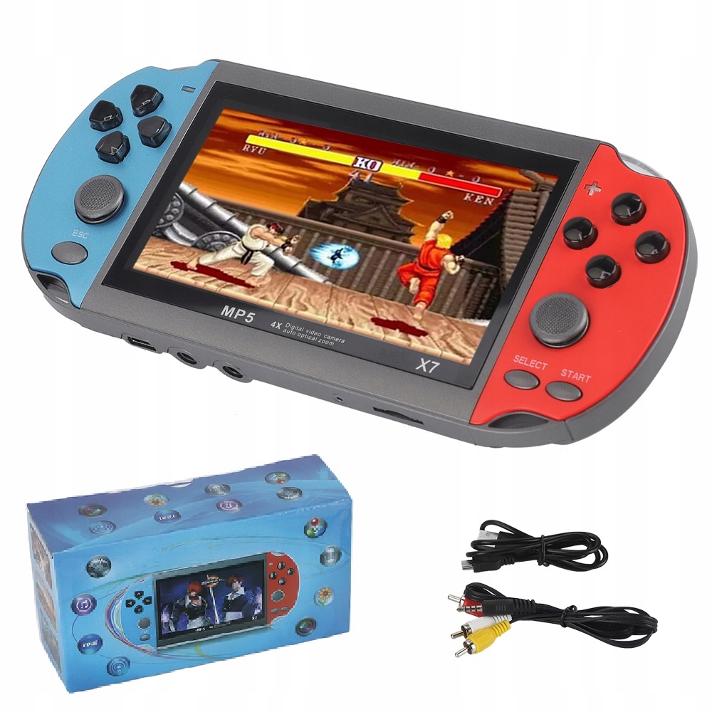 Konsola Przenośna Do Gier X7 Retro Dużo Gier 2000+ Gier 5.1" 8GB