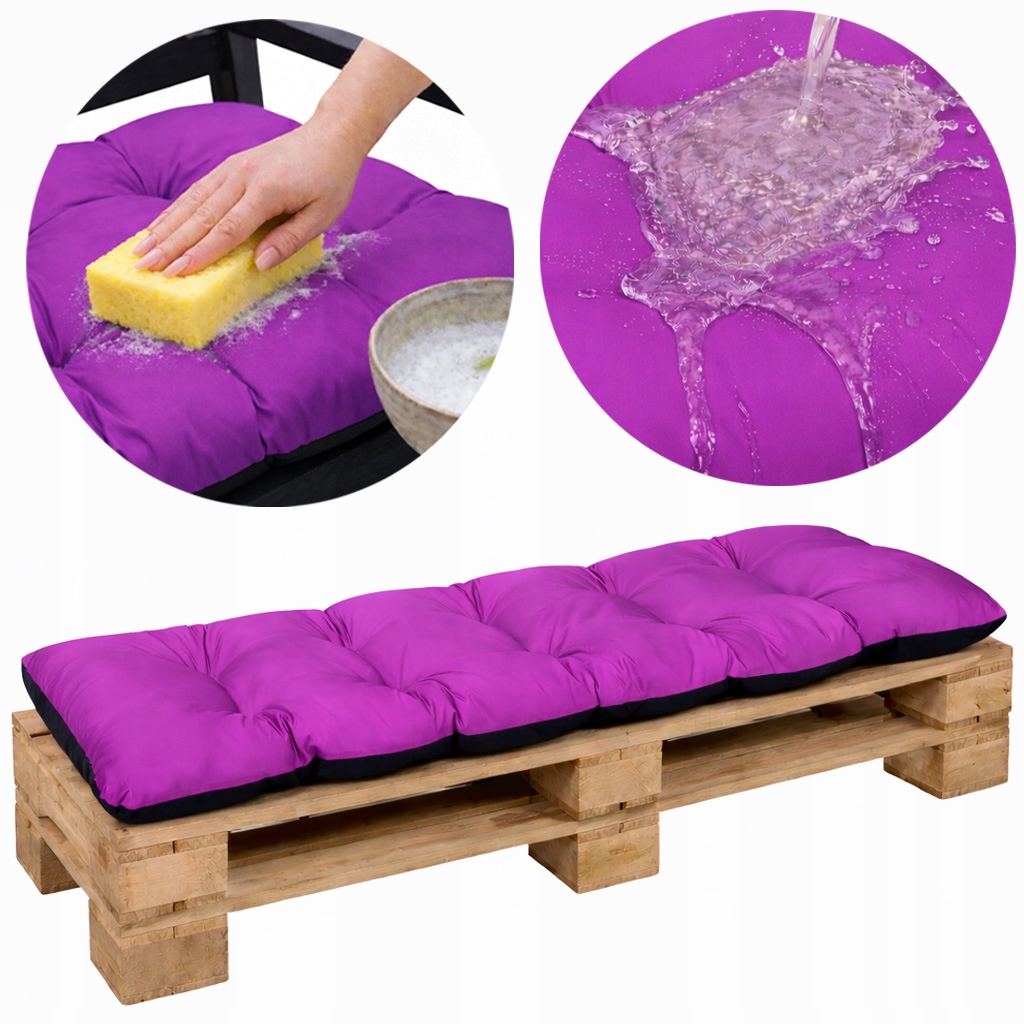 Polštář zahradní na lavičku lehátko houpačka zahradní nábytek 180x50 Fuchsie