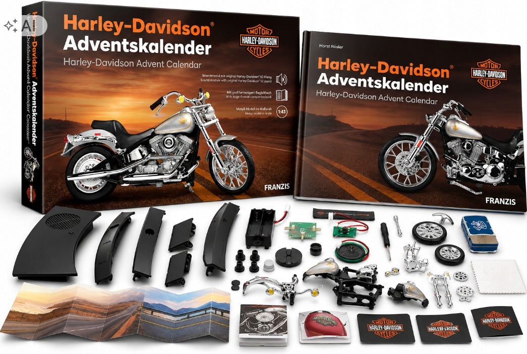 Harley-Davidson Softail 1984 Adventní kalendář Franzis Motocykl 1:18