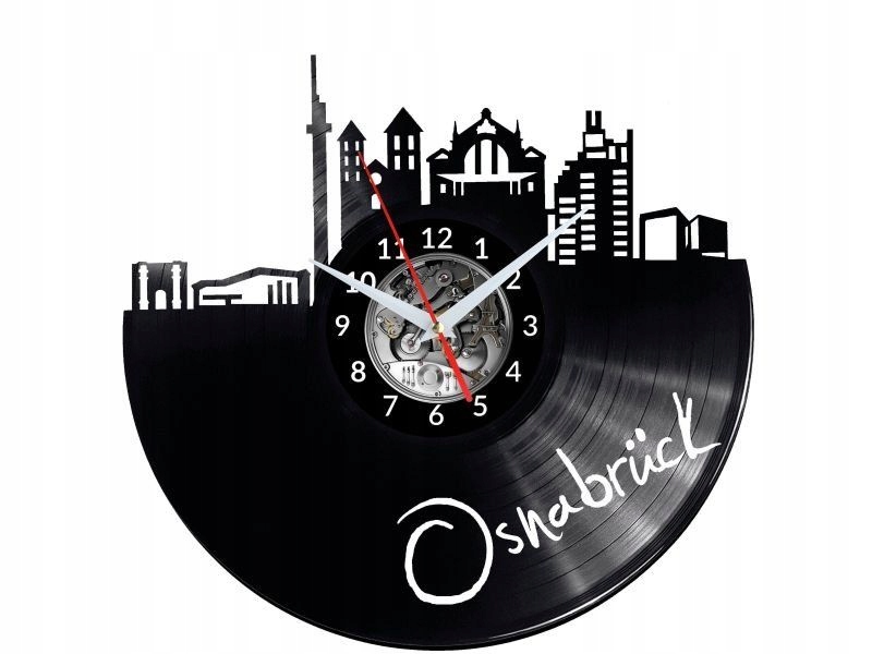 Osnabruck Dárek Originální dekorace do domu Hodiny z vinylové desky