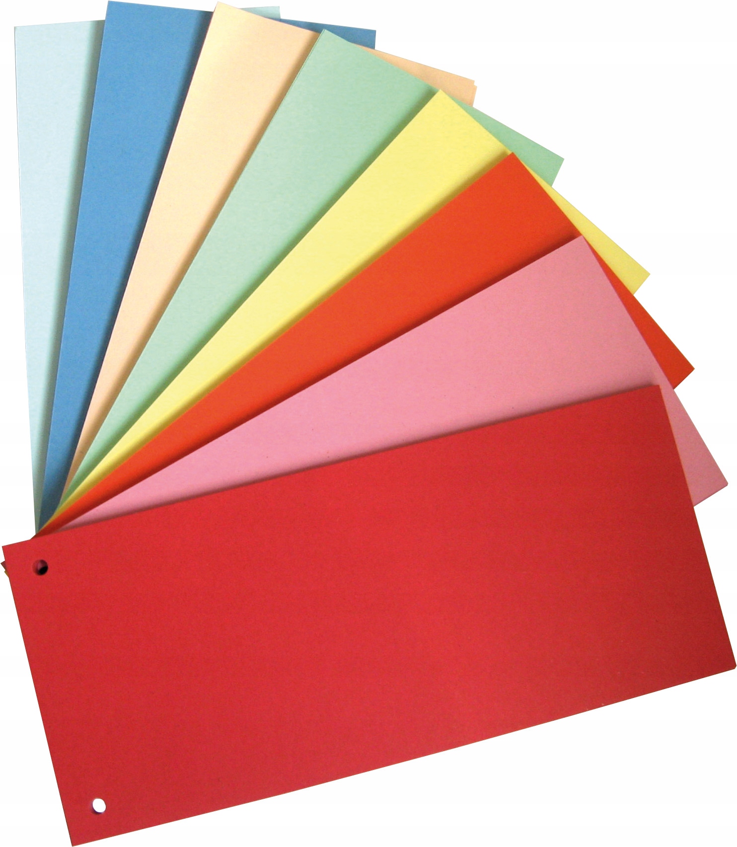 Przekładki kartonowe 1/3 a4 Oficio czerwone Kolor czerwony