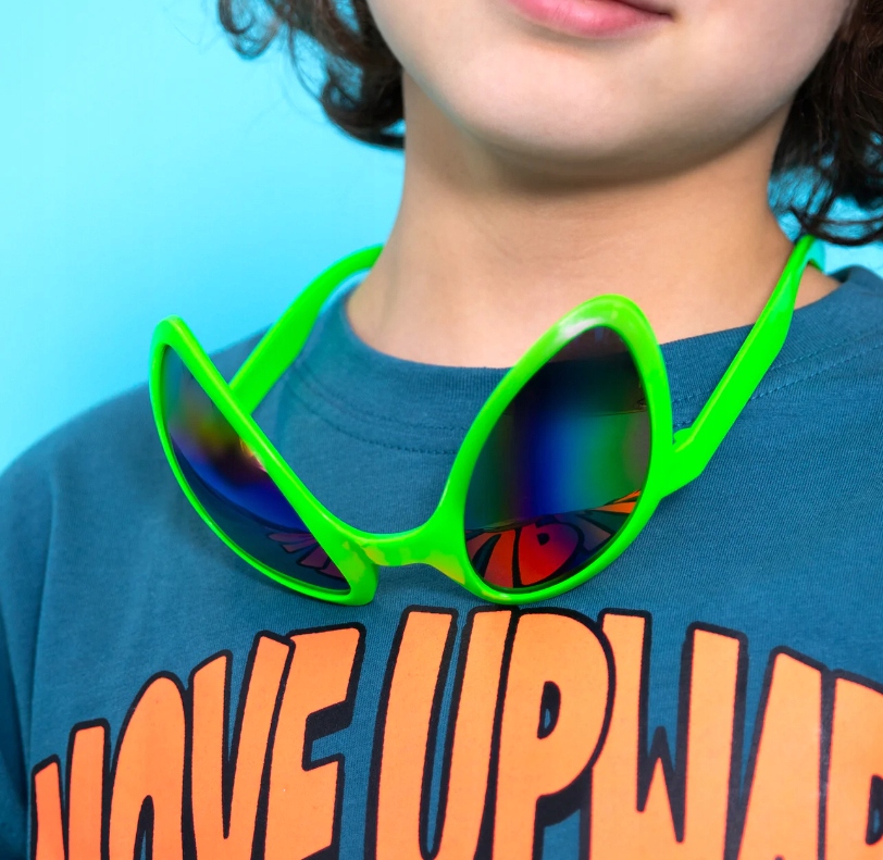 OKULARY imprezowe OBCY kosmita zielone karnawał impreza fotobudka Kolor dominujący odcienie zieleni