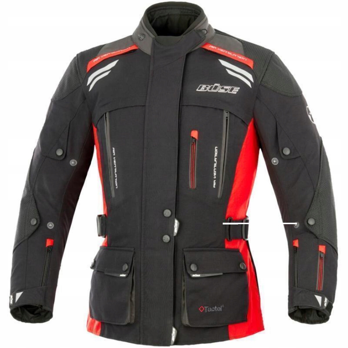Dámska motocyklová bunda Buse Highland čierno-červená 36