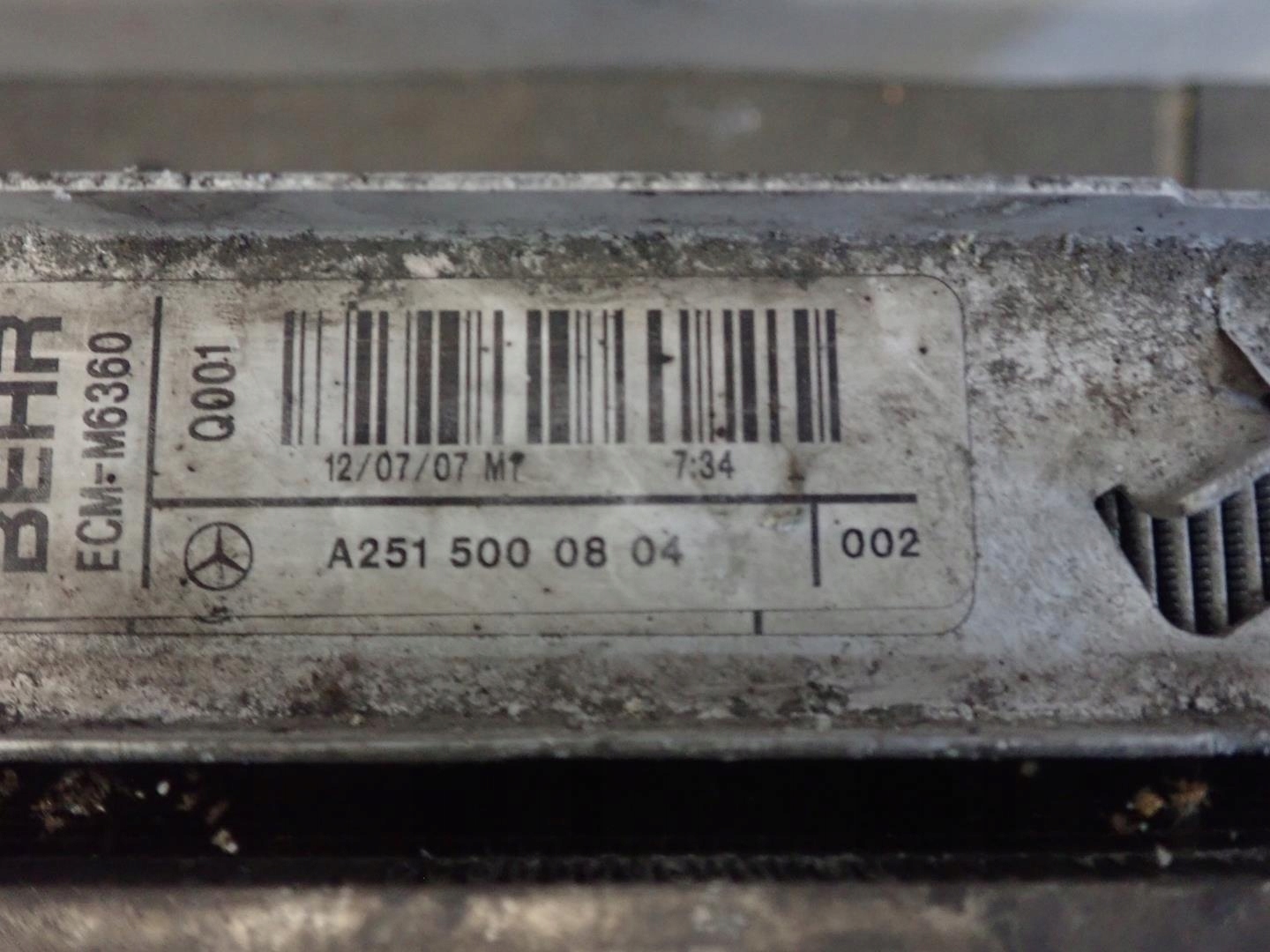 water cooler intercooler MERCEDES W251 A251 W164