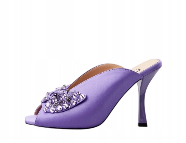 Liu Jo Fialové Nazouváky S Ozdobou Ze Zirkonu Na Sloupku R38