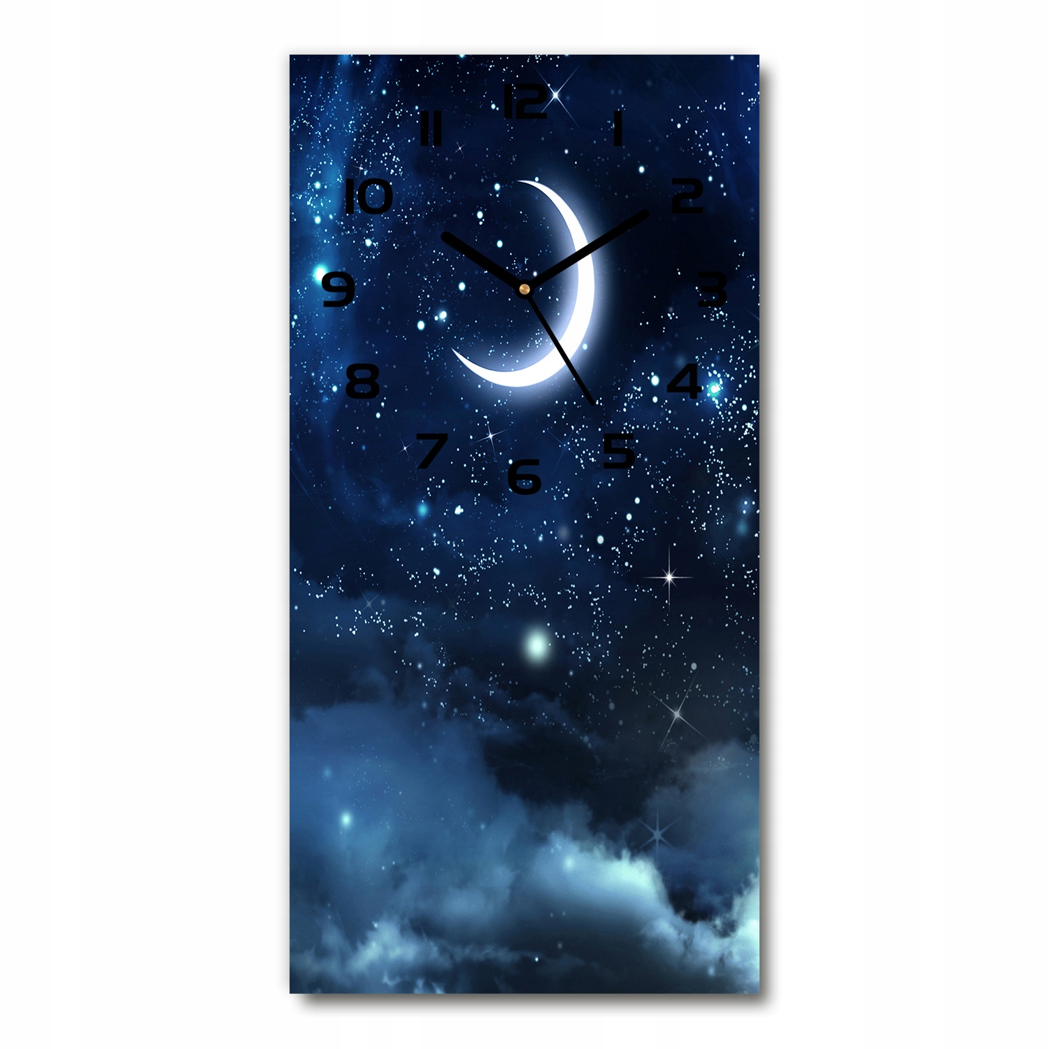 

Szklany zegar na ścianę Gwieździste niebo 30x60cm