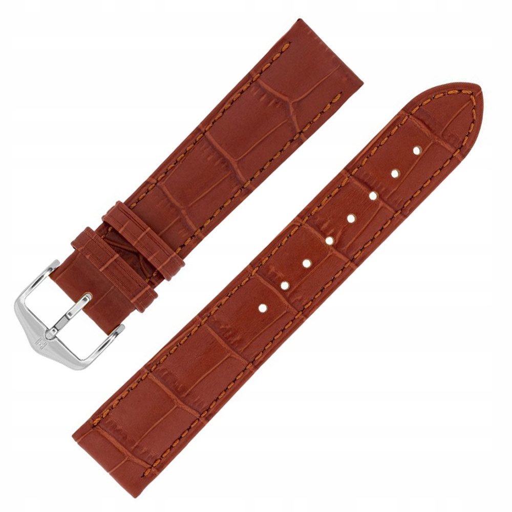 Pásek k hodinkám Hirsch 01028070-2-22 hnědý 22 mm