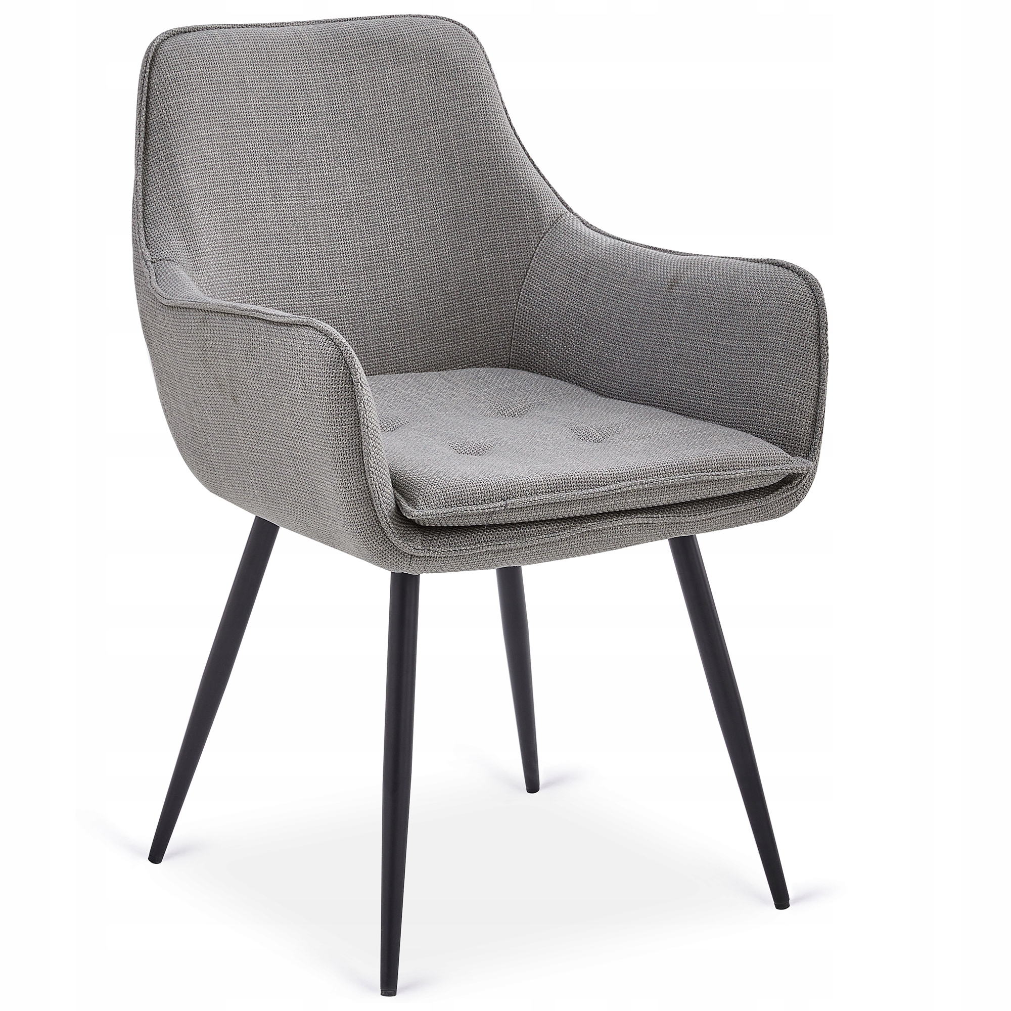 Šedé čalouněné kelímkové křeslo do kuchyně obývacího pokoje a jídelny Edrick