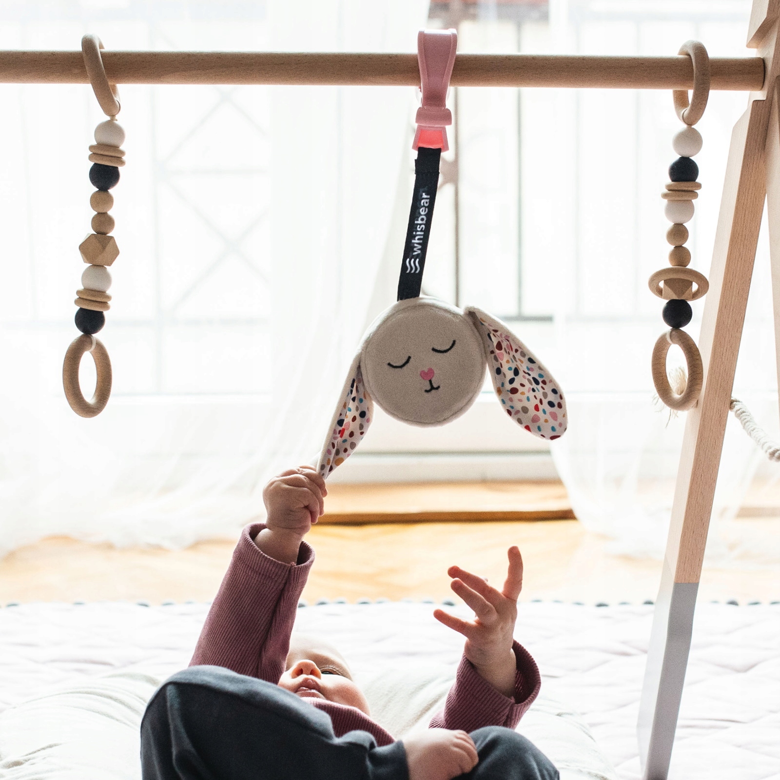 WHISBEAR ZESTAW Szumiący Miś SZUMIŚ KRÓLIŚ ZAWIESZKA + AKCESORIA na spacer Rodzaj przytulanki