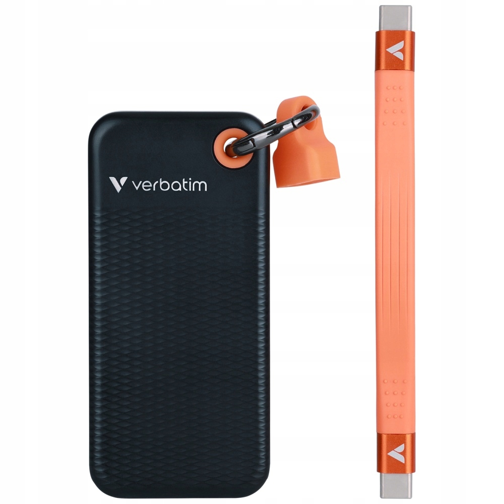 Ssd disk Verbatim 1TB Přívěsek Na Klíče Usb 3.2 gen.2 černo-oranžový