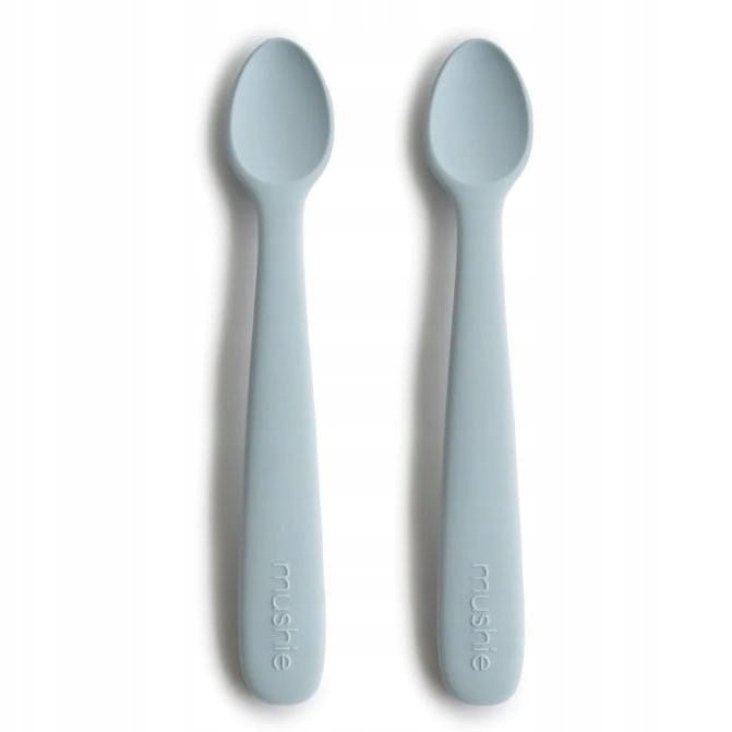 MUSHIE Łyżeczki silikonowe do karmienia Blue