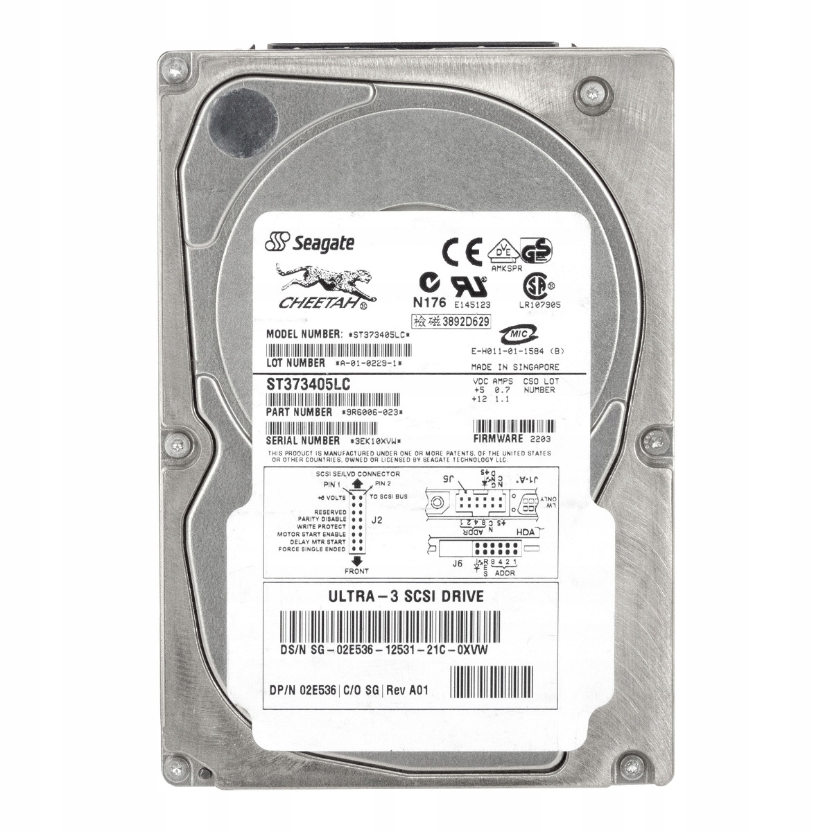 Dell 02E536 73GB 10K 8MB Scsi U160 3.5'' ST373405LC