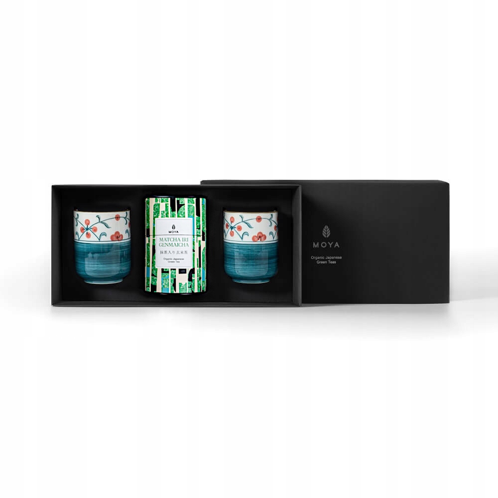 Dárková sada organických zelený čaj Moya Matcha Iri Genmaicha a 2