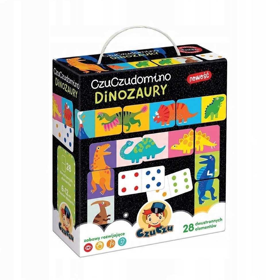 Książka Aktywizująca Dla Dziecka Ciekawa Książeczka Czuczu Domino Dinozaury