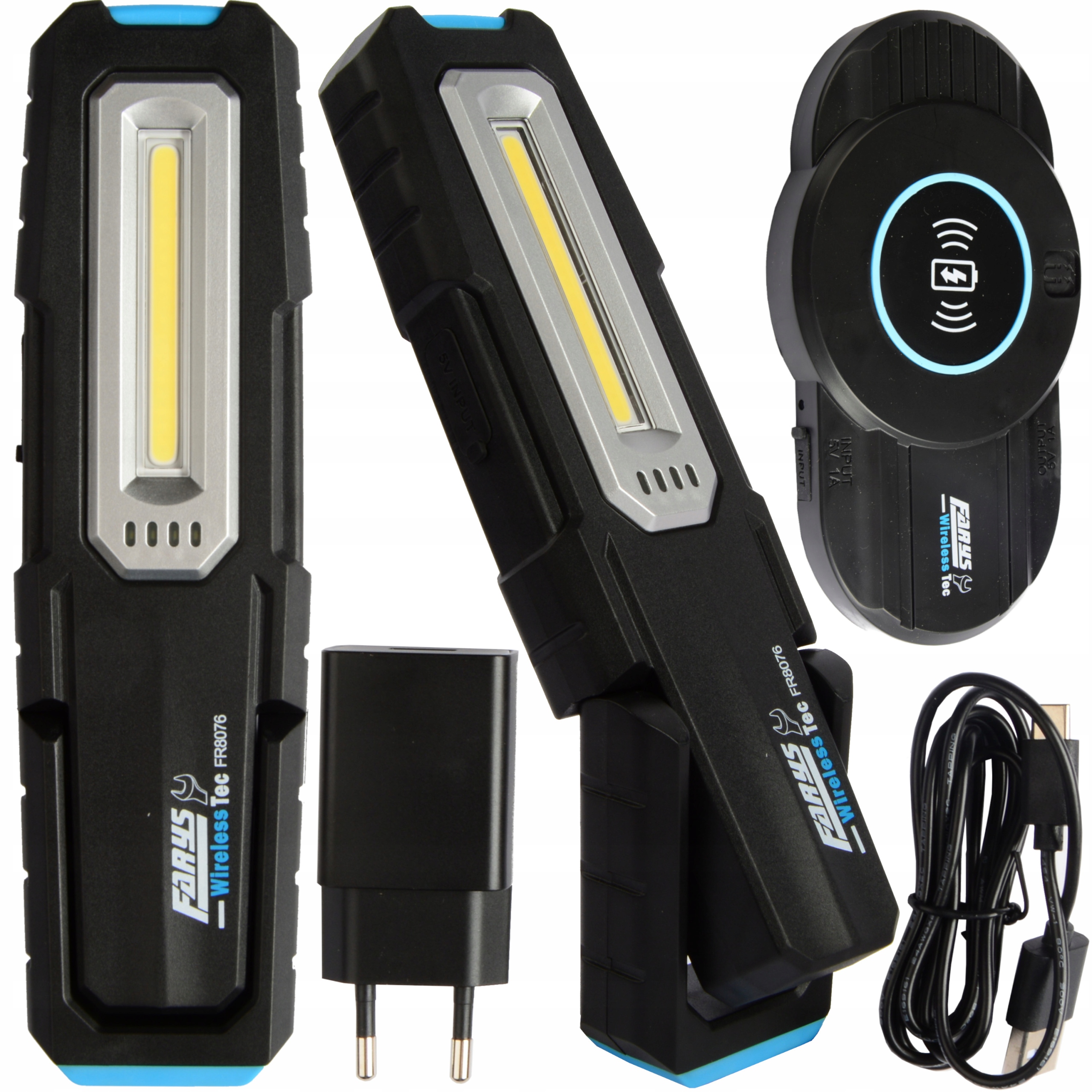 СВЕТОДИОДНЫЙ ФОНАРЬ COB WORKSHOP С ЗАРЯДНОЙ СТАНЦИЕЙ USB