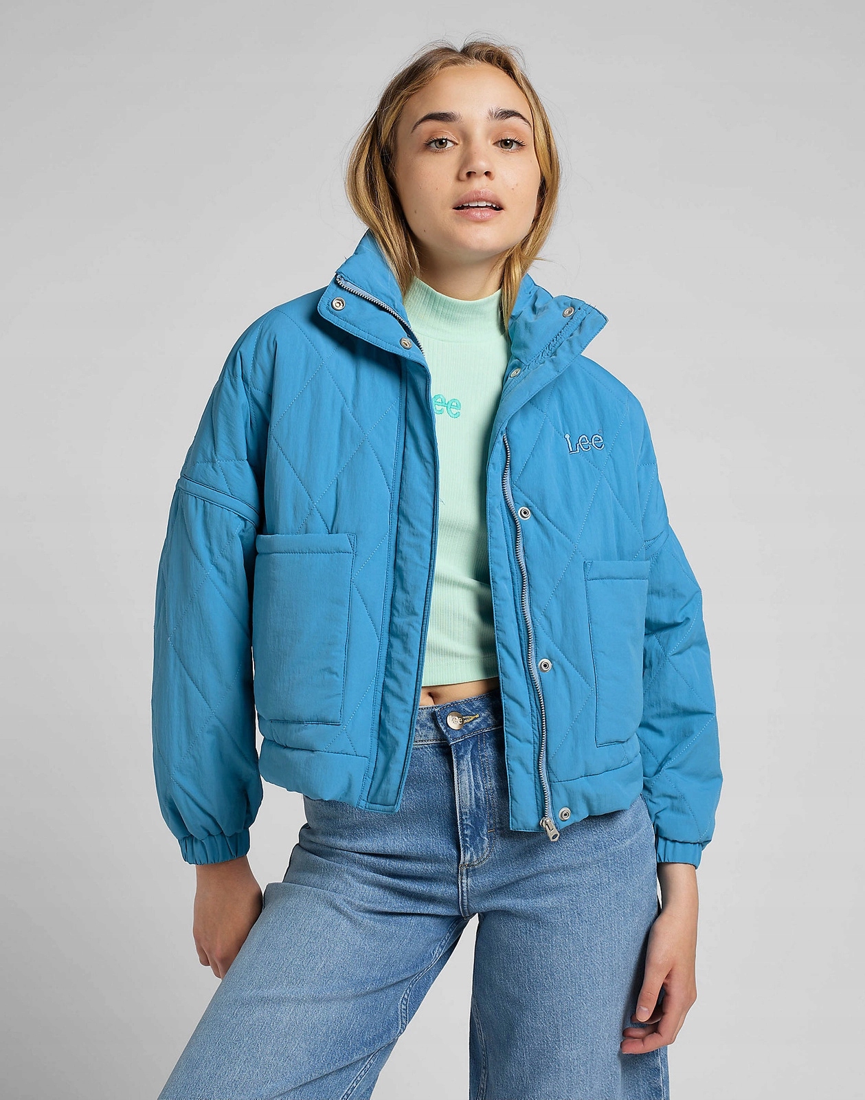 Dámská přechodová bunda Lee Light Layer Jacket Space Blue L55FEW50 Xs