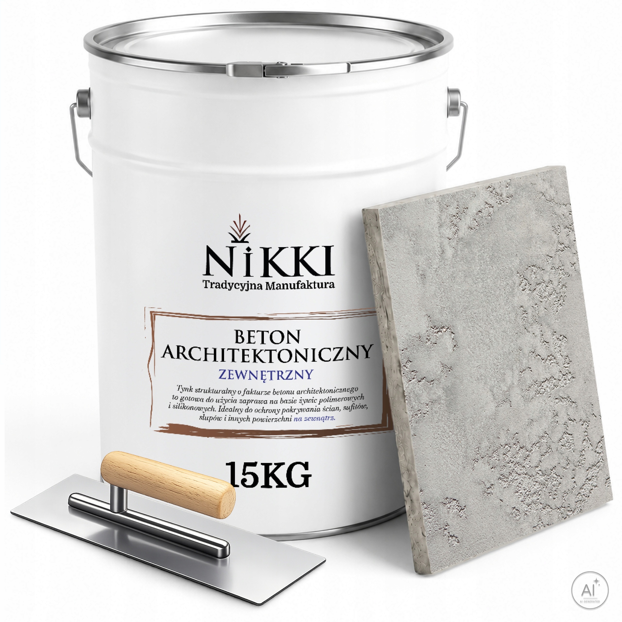 Architektonický beton dekorativní venkovní 10m2 15kg šedý přírodní hladítko