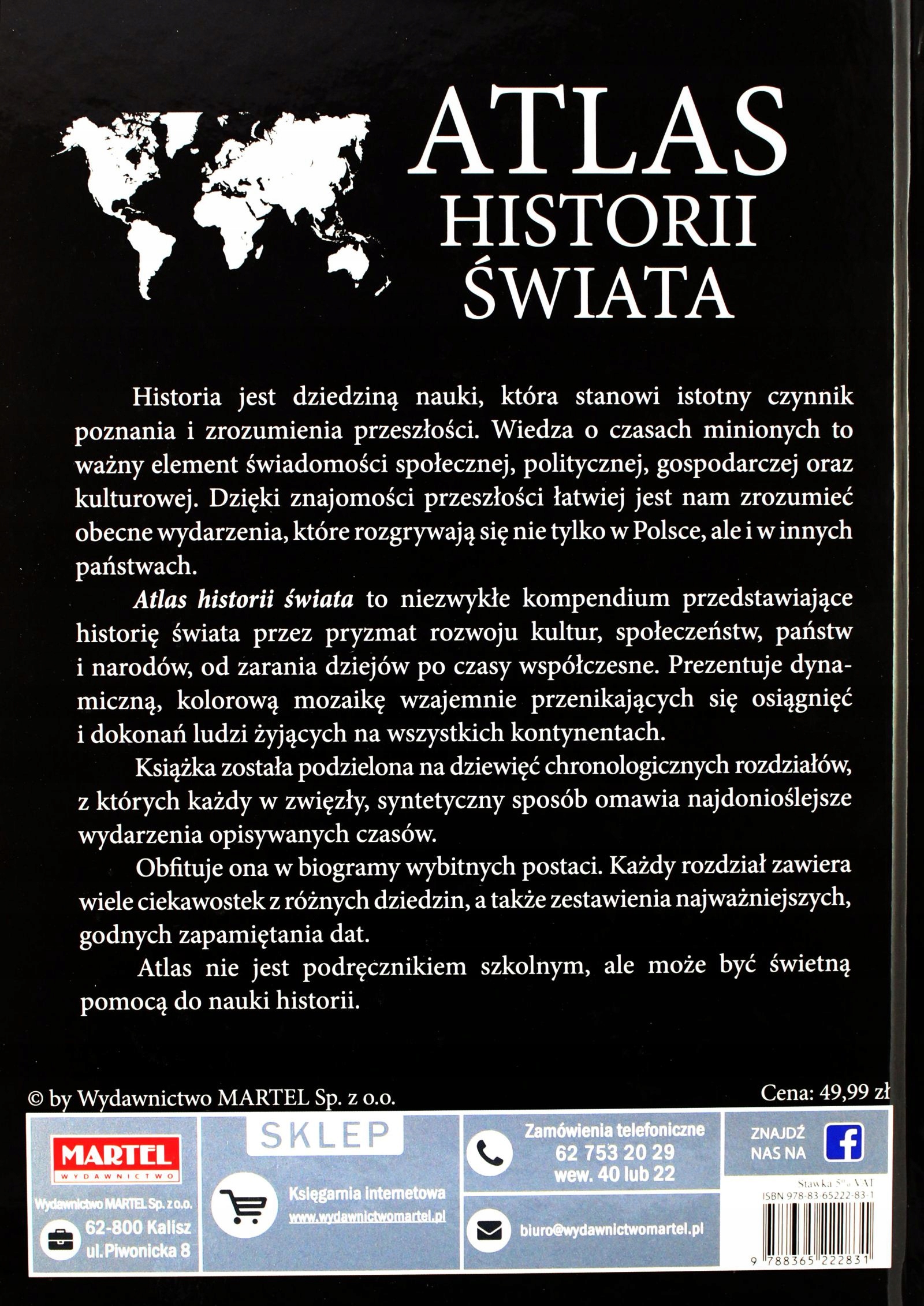 ATLAS HISTORII ŚWIATA (KSIĄŻKA) Stan opakowania oryginalne