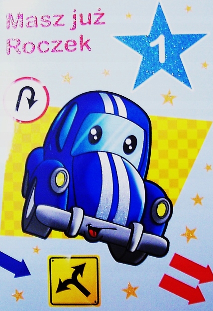 

Kartka Urodzinowa na 1 Urodziny Roczek- wzór 15