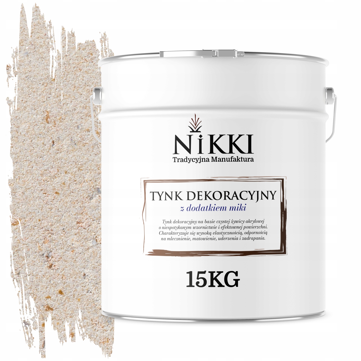 Dekoratívna Vnútorná Omietka 15 Kg Svetlo Béžová So Zlatou A Striebornou Sľudou D805