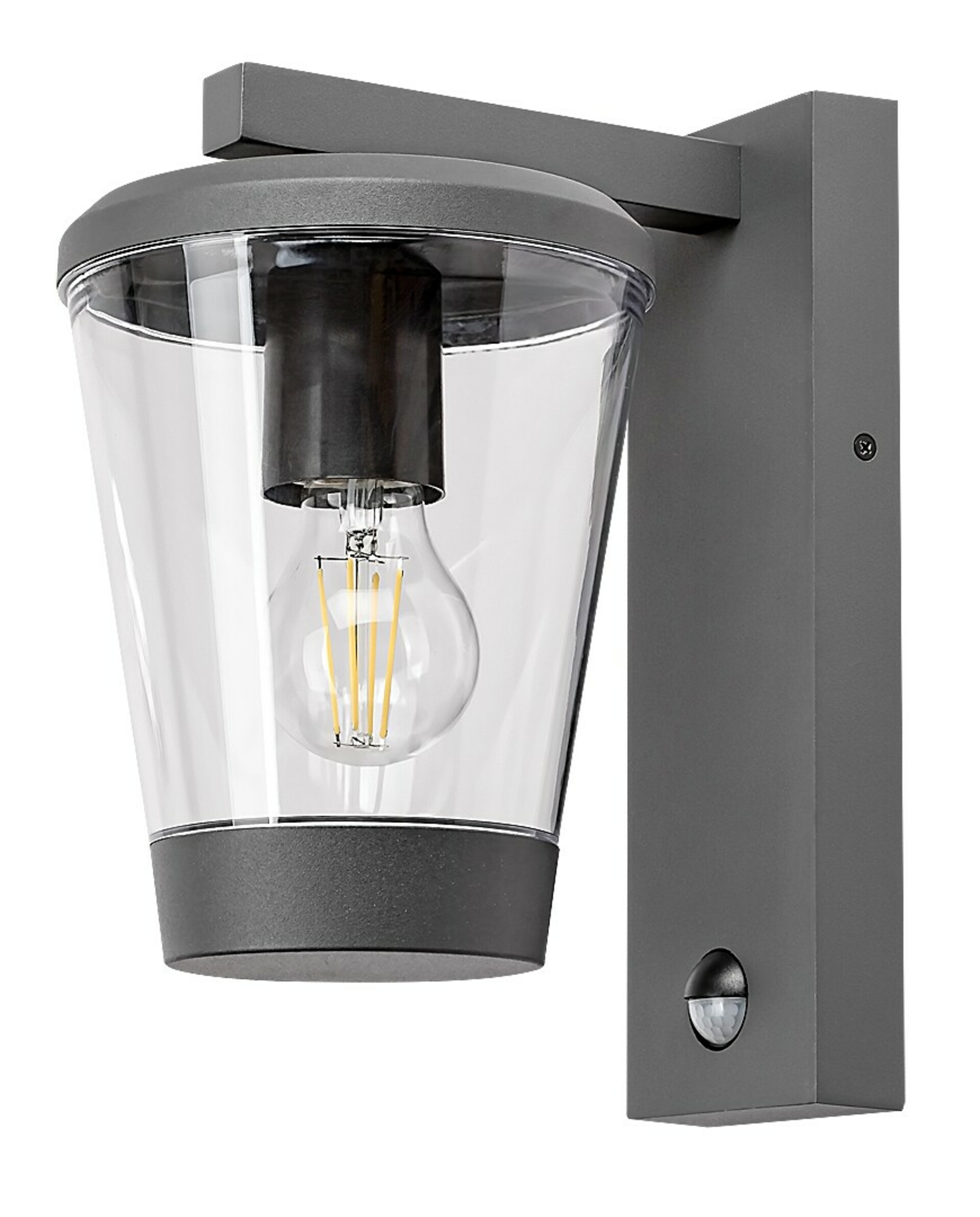 Rabalux Savano vonkajšie nástenné svietidlo E27, senzor, antracit IP44