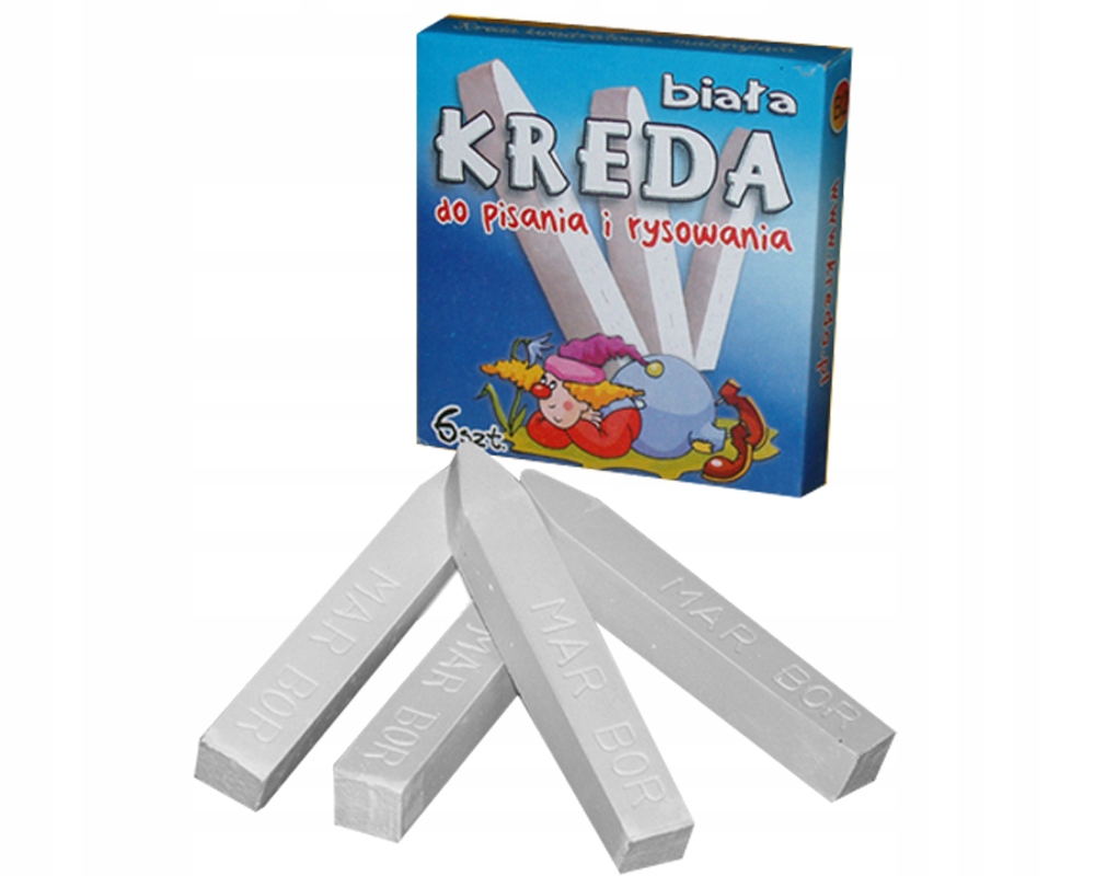 

Kreda 6szt tablicowa Biała chodnikowa B2 Mar-bor