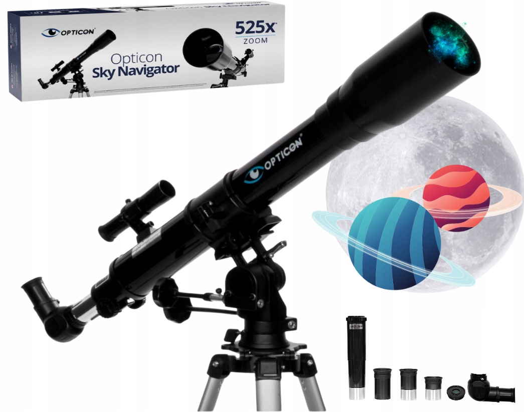 Astronomický dalekohled Opticon – Sky Navigator 70F700EQ příslušenství