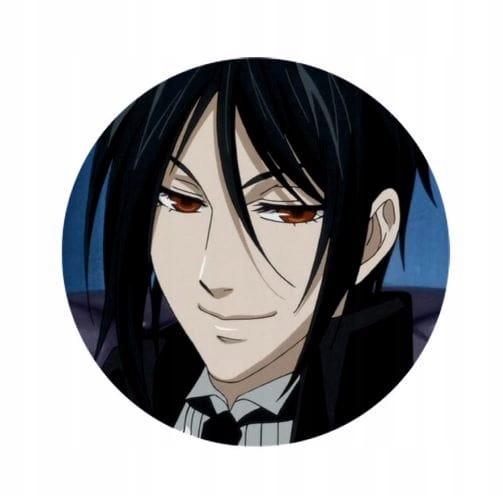 Przypinka Anime Kuroshitsuji Sebastian 58 mm