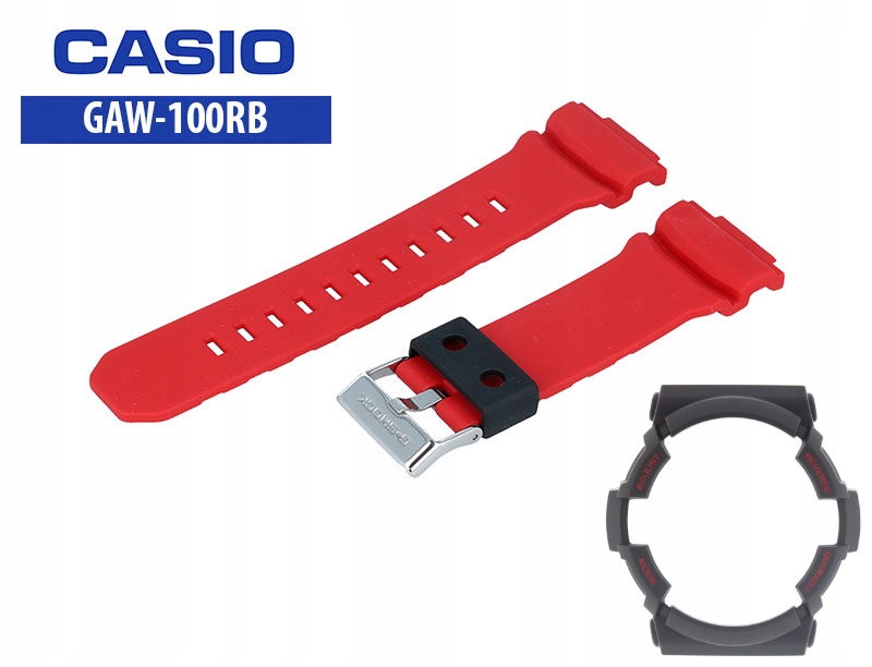 Komplet Bezel a Pásek Casio Gaw-100 Gas-100 Gaw-100Rb-1 Originální