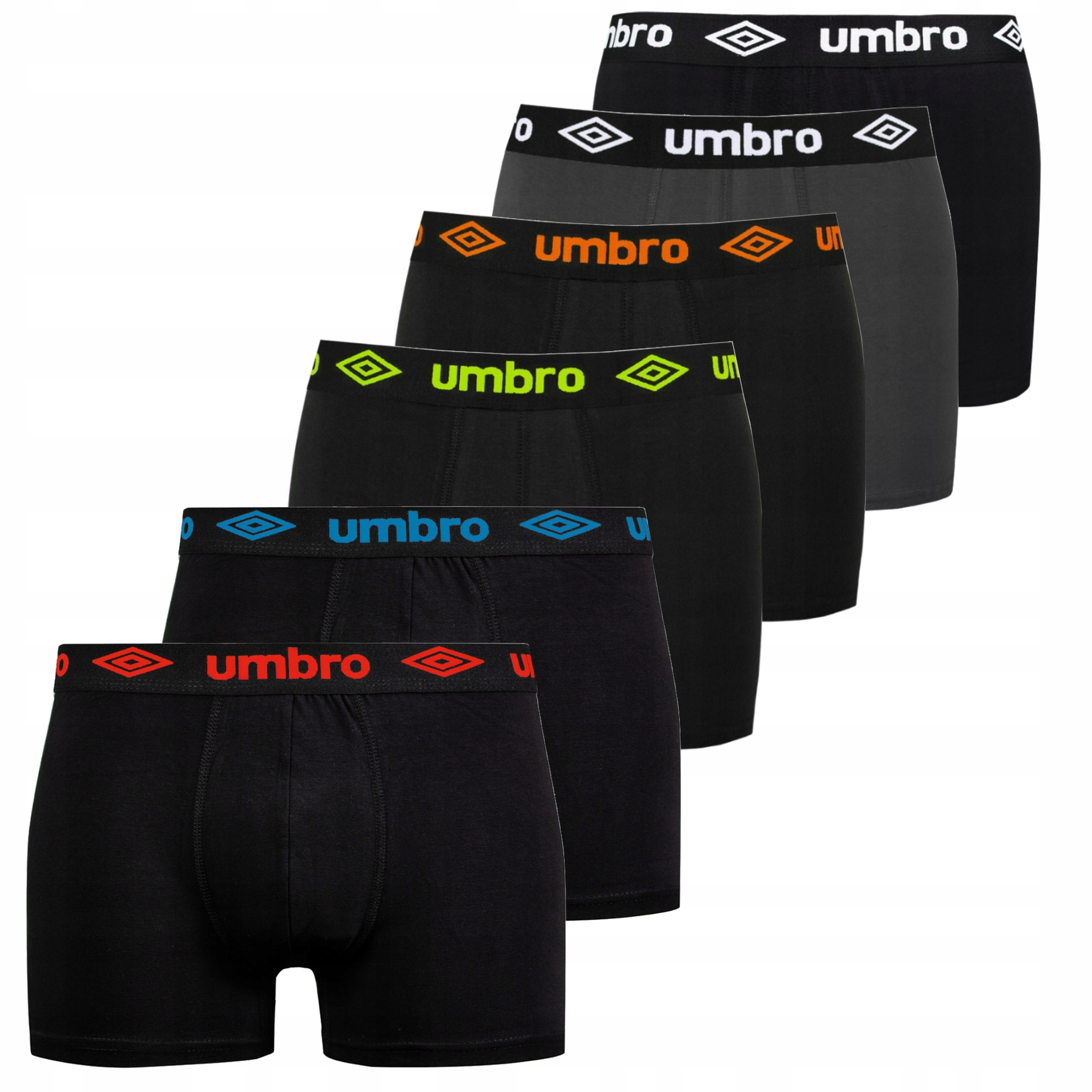 Umbro Pánské Boxerky 6 Kusů MIX Barev XL
