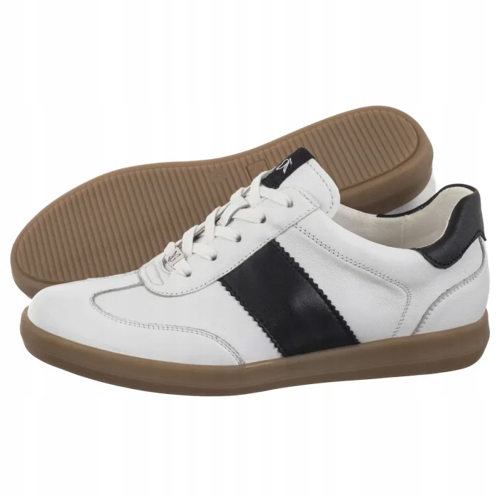 Polobotky Pánské kožené Caprice boty Bílé 9-23705-44 Bílá