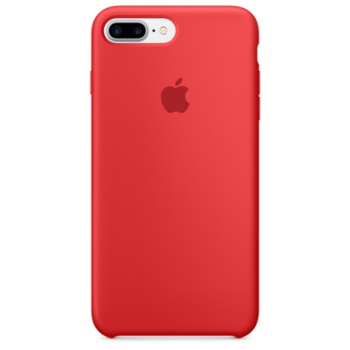 Etui Apple Silicone Case iPhone 7 Plus 8 Plus Czerwony +2x szkło Gratis!