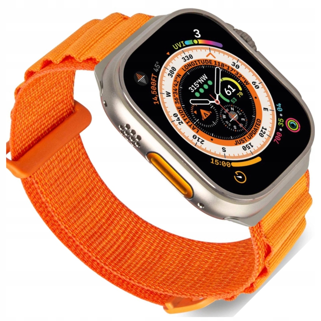 Nylonový řemínek Puro Extreme pro Apple Watch 42 44 45 49 mm oranžový