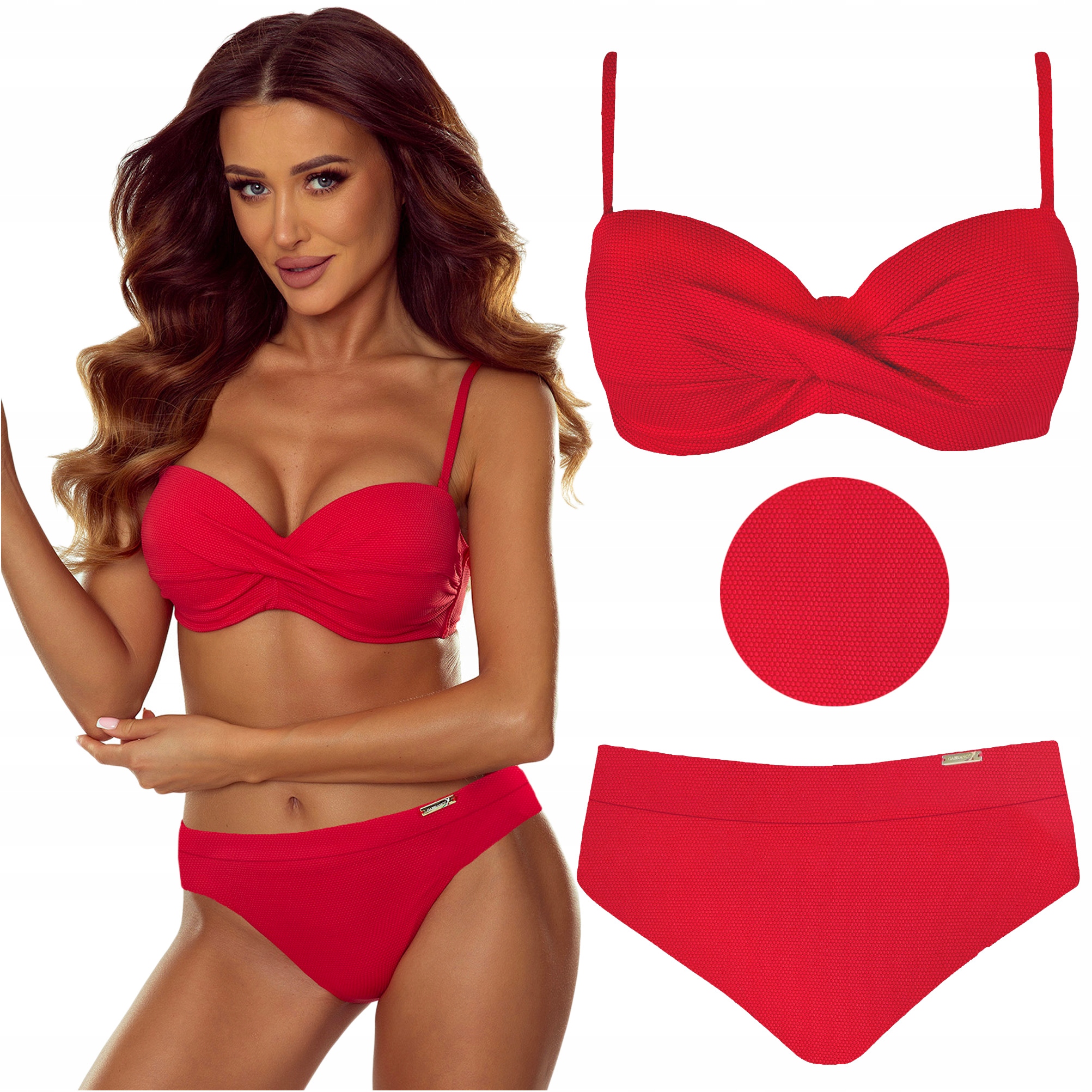 Strój kąpielowy dwuczęściowy push up usztywniany Gabbiano Evita A2 38B 75B