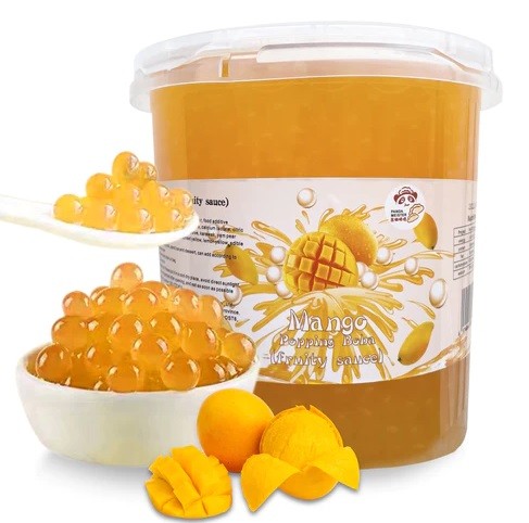 Levně Mango Bubble Tea kuličky popping boba 3 kg Kaviár na čaj a dezerty