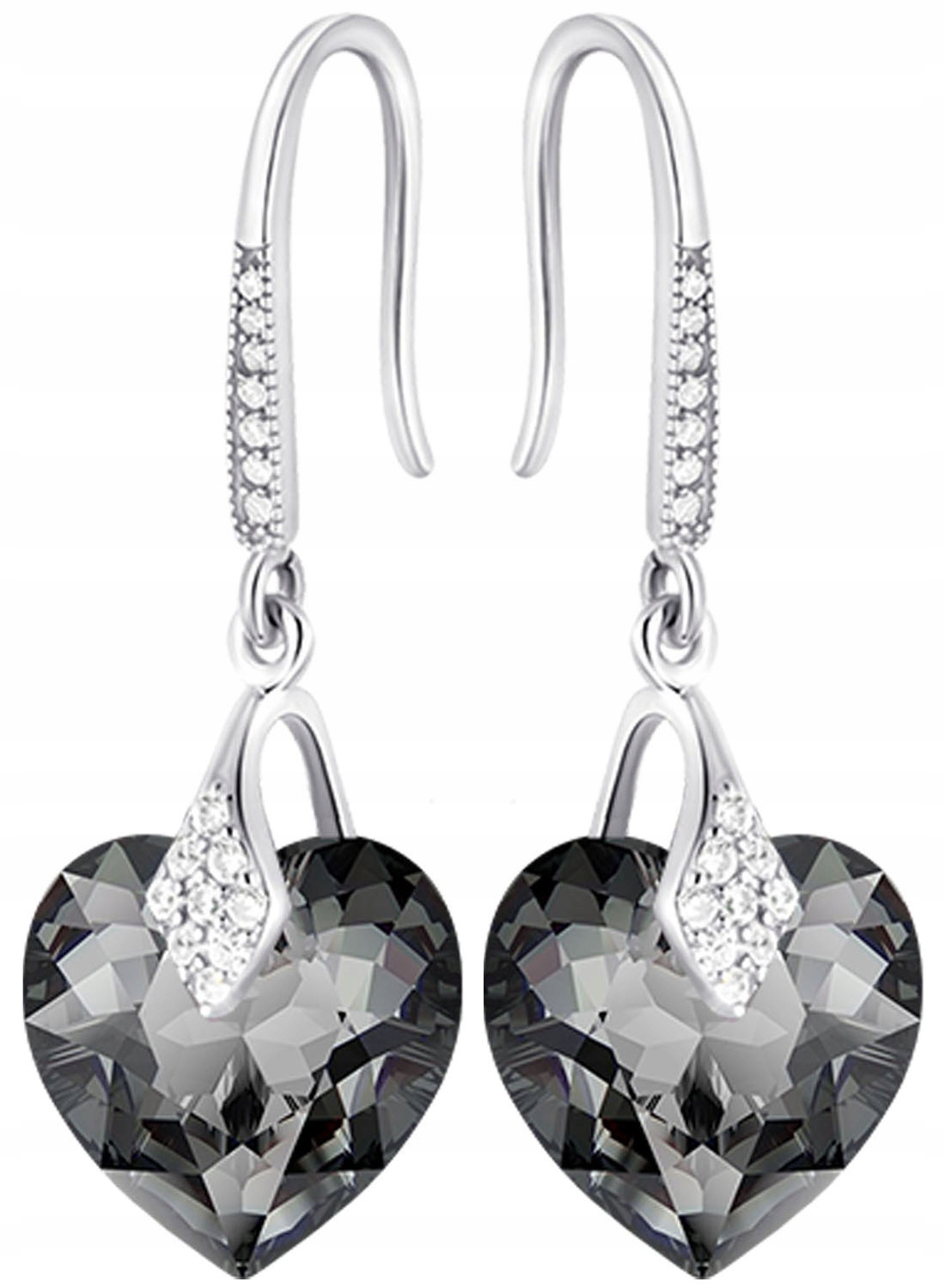 Náušnice Stříbro Závěsné srdce Stříbrné 925 Stříbrné šperky pro manželku maminky