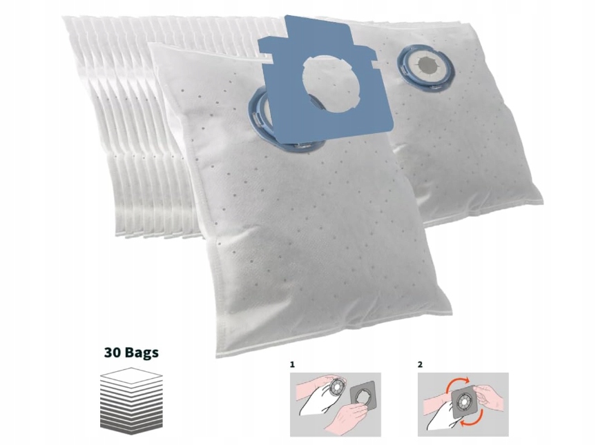 30 sáčků z mikrovlákna Hoover H Energy 300, 320