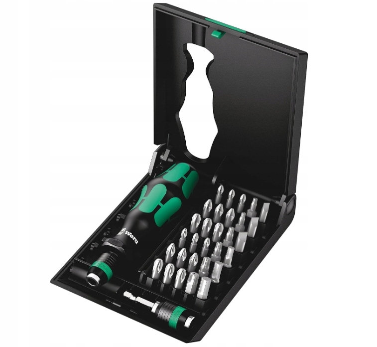 Wera Kompakt 70 Allround Zestaw Bitów, Zielony/Srebrny, 32 Elementy