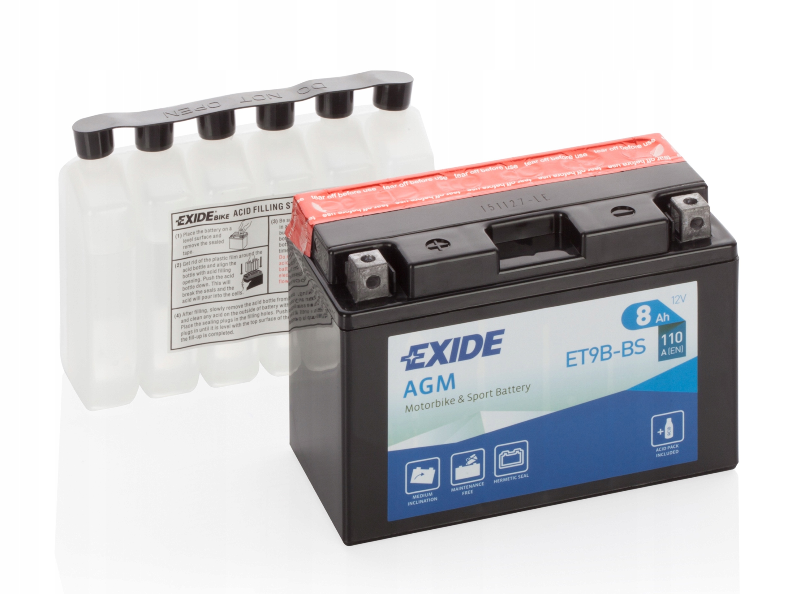 

Akumulator do quada 8Ah Exide Agm ET9B-BS