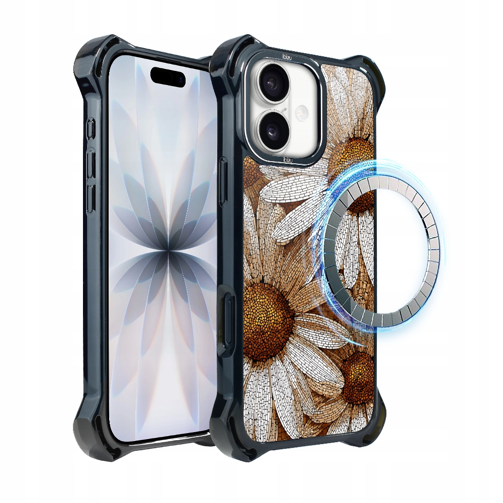 Pouzdro pro iPhone 17 Ibizu DropGuard Ultra s MagSafe, Mozaika heřmánků