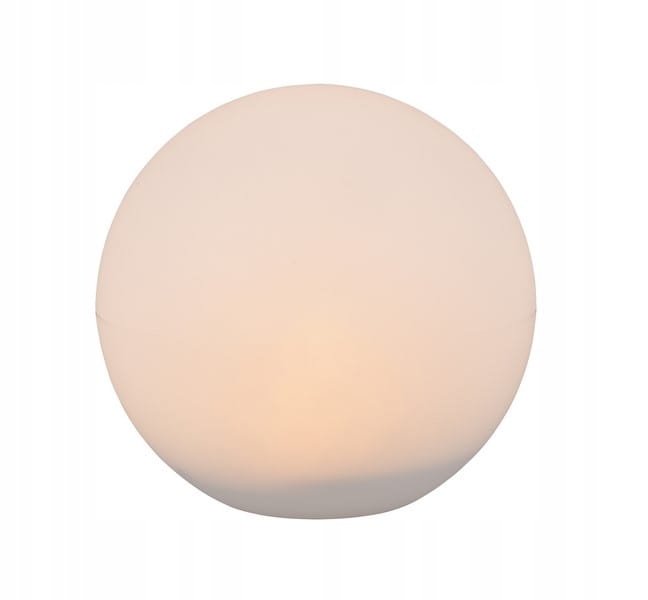 Záhradná lampa solárna guľa Melo biela fi 30 cm Rl R55326901