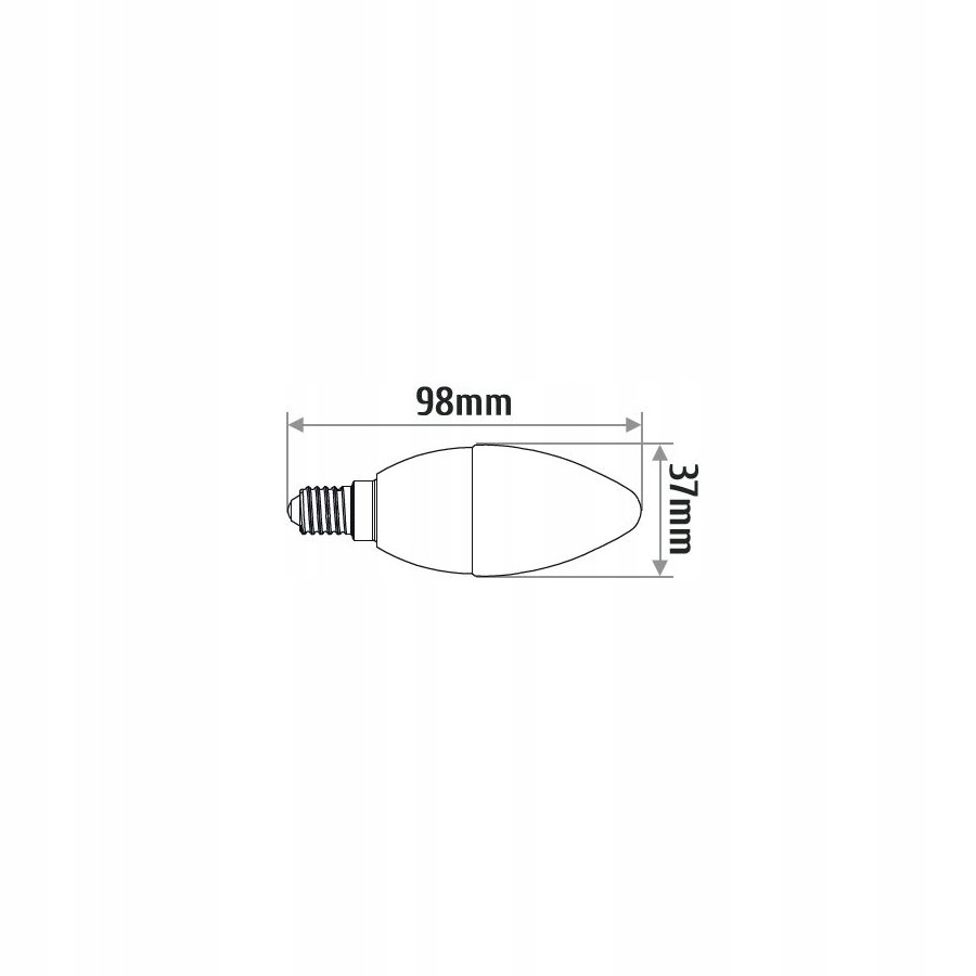 ŻARÓWKA LAMPA LED INQ 7W 470LM NATURALNA BIAŁA E14 Kod producenta LB034NW