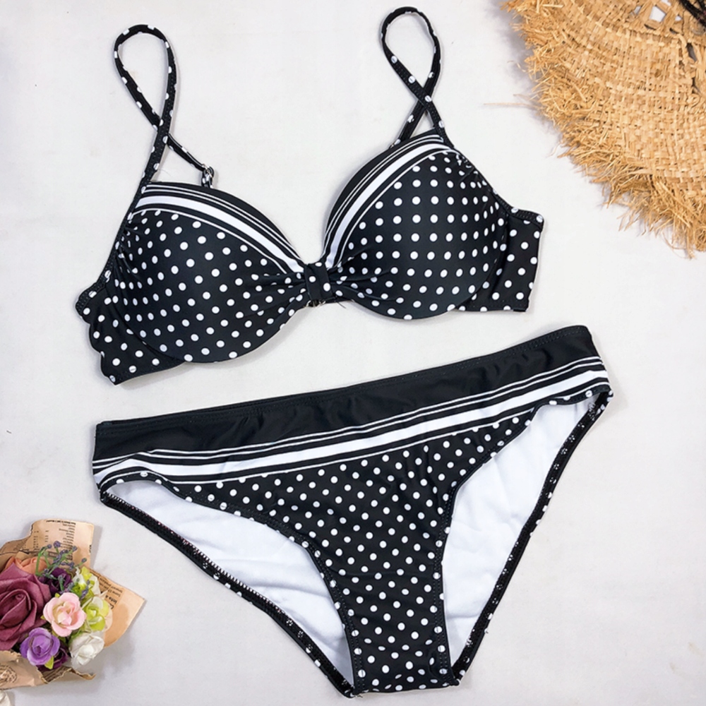 STRÓJ KĄPIELOWY SEXY BIKINI DWUCZĘŚCIOWY KOSTIUM USZTYWNIANY PUSH UP 42 XL Marka SNM