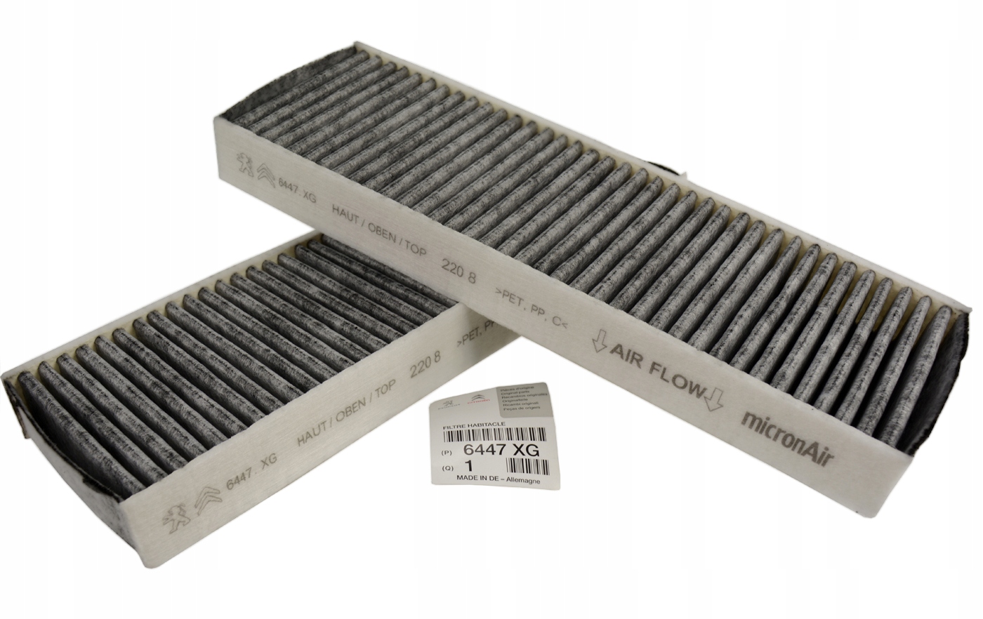 

2X Filtr Kabinowy Węglowy 6447XG 9801448180 Oe Psa